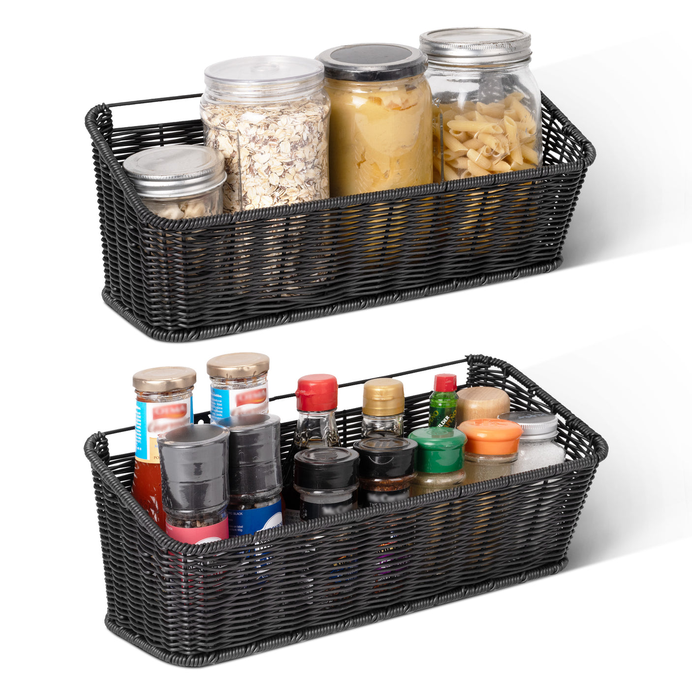 2-Pack Wicker Hanging Basket