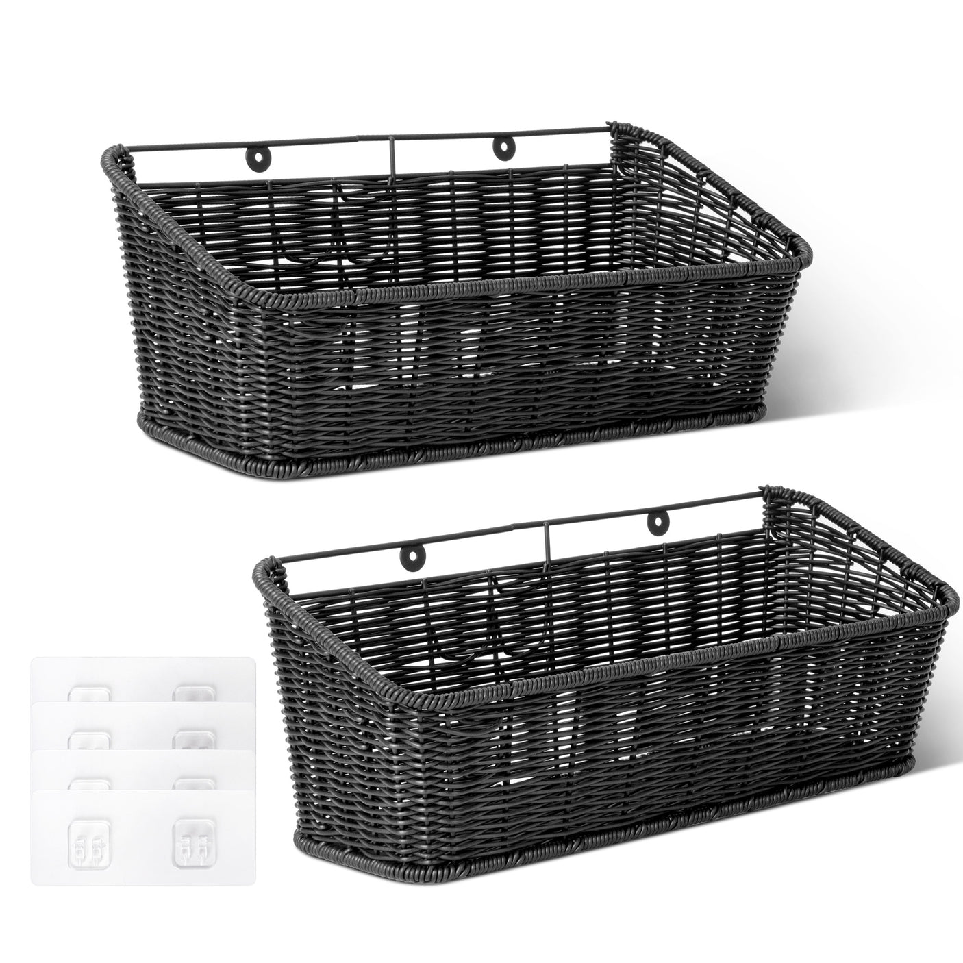 2-Pack Wicker Hanging Basket