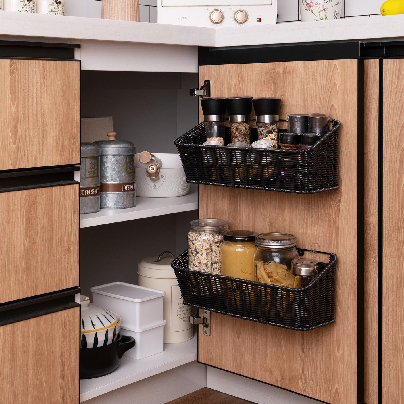 2-Pack Wicker Hanging Basket