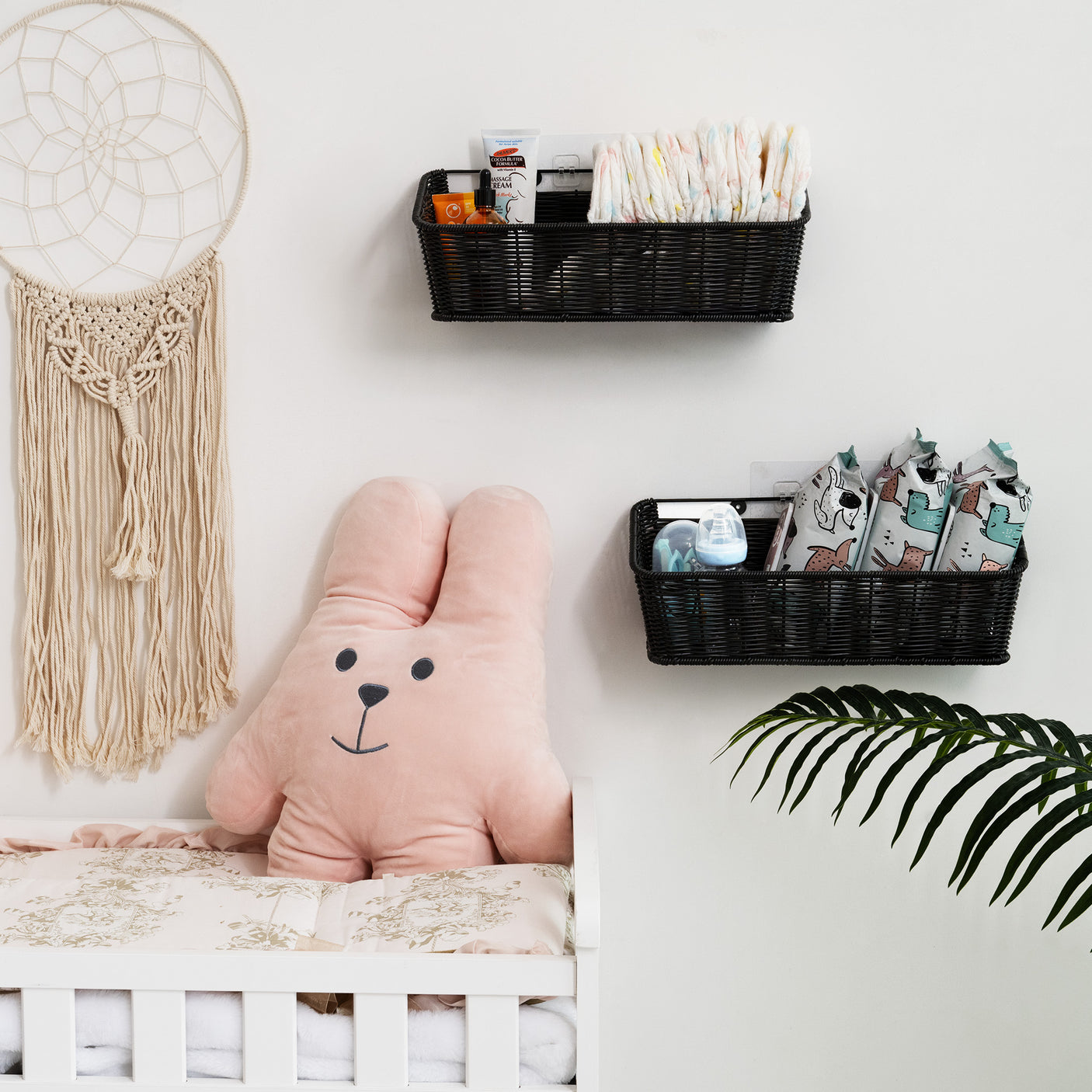 2-Pack Wicker Hanging Basket