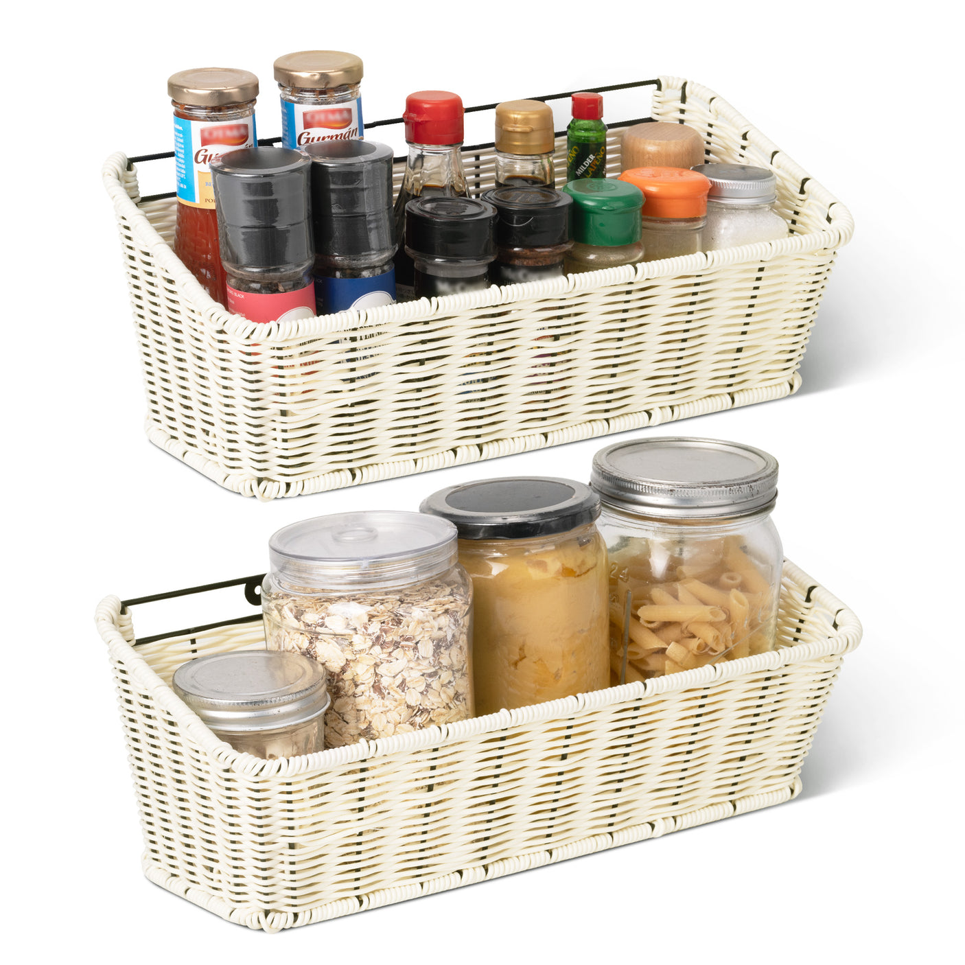 2-Pack Wicker Hanging Basket