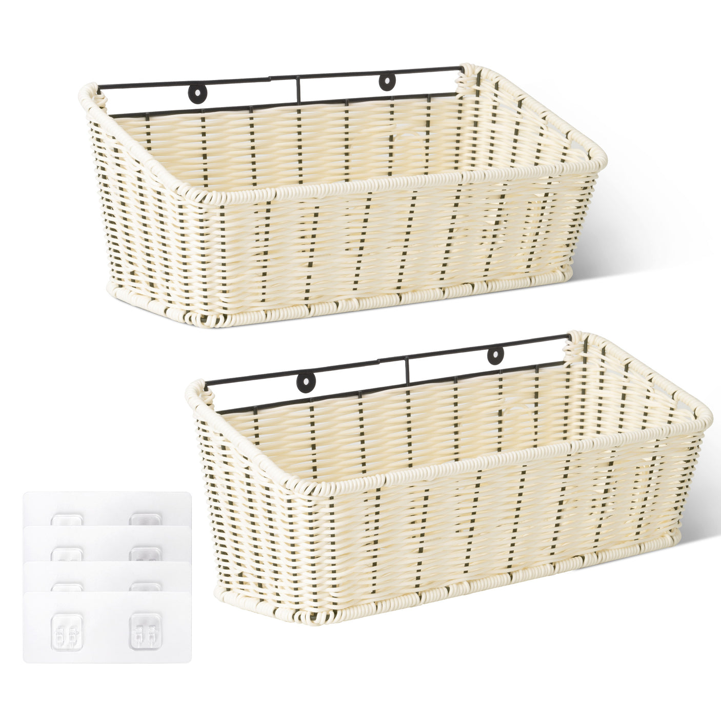 2-Pack Wicker Hanging Basket