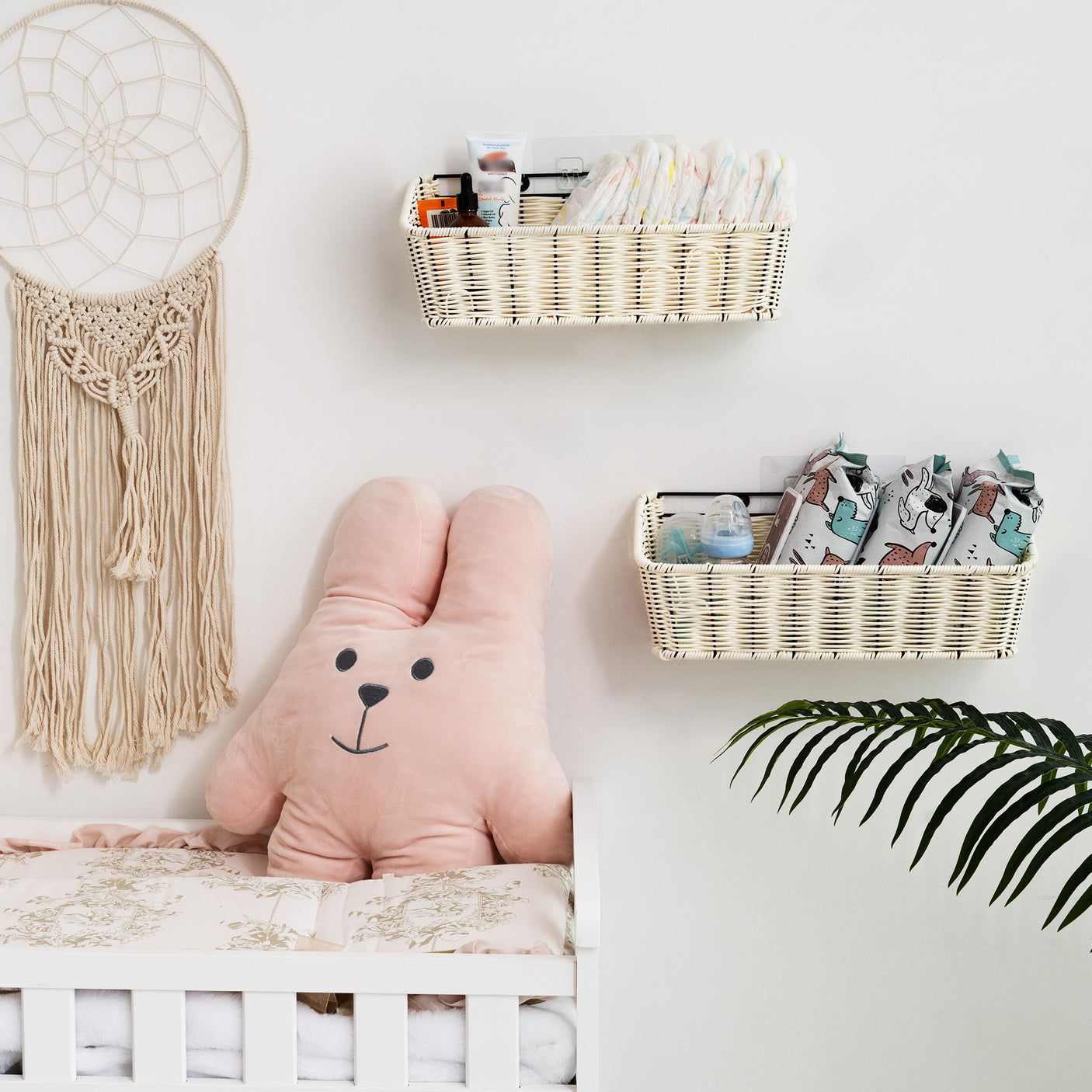 2-Pack Wicker Hanging Basket