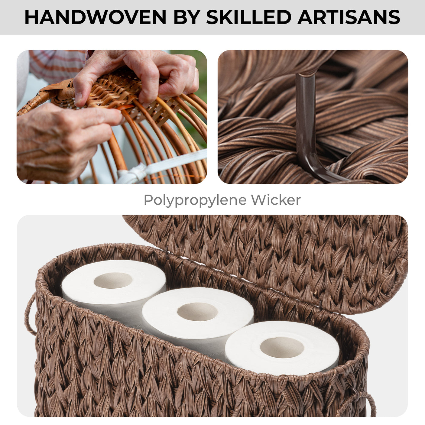 Toilet Paper Storage Basket with Lid