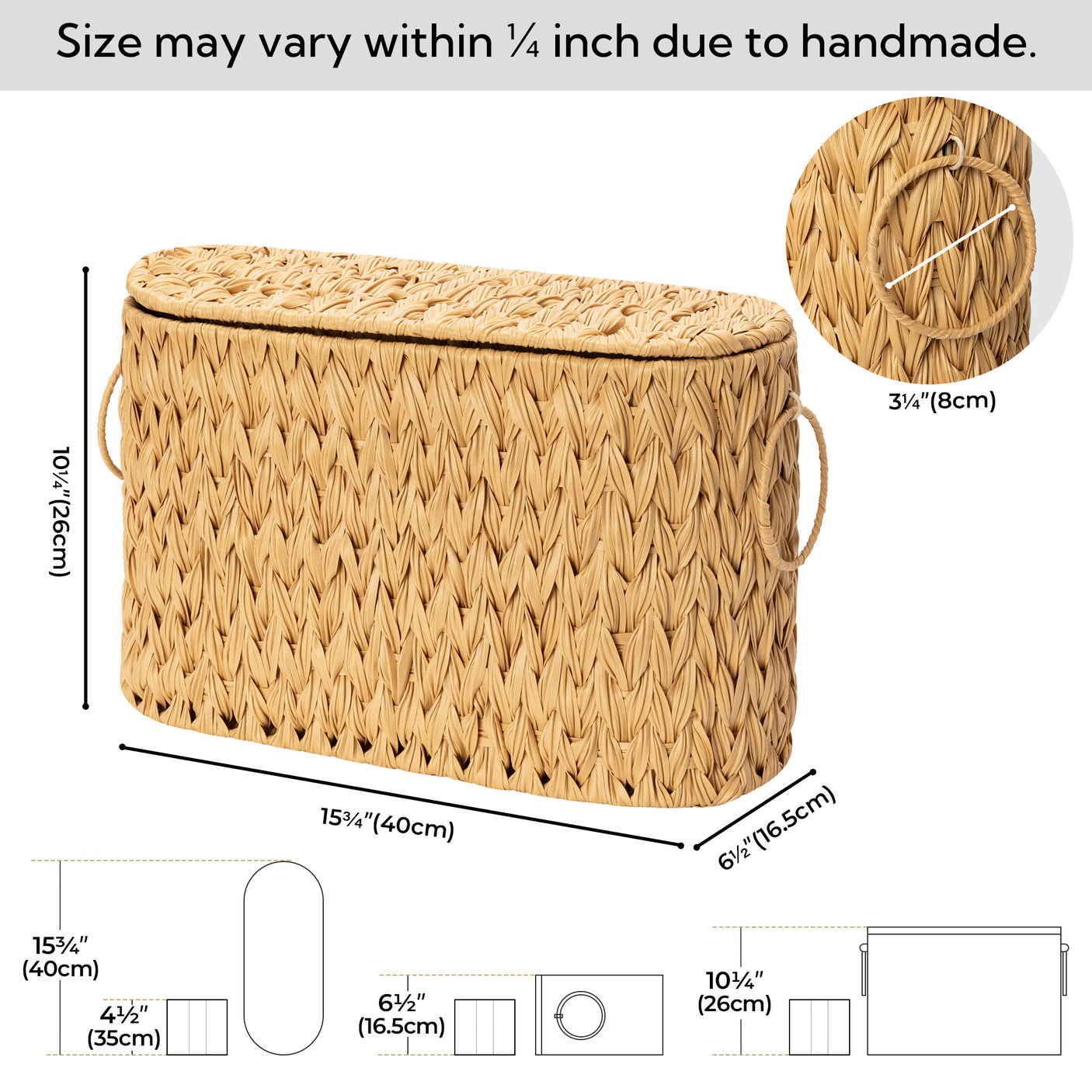 Toilet Paper Storage Basket with Lid