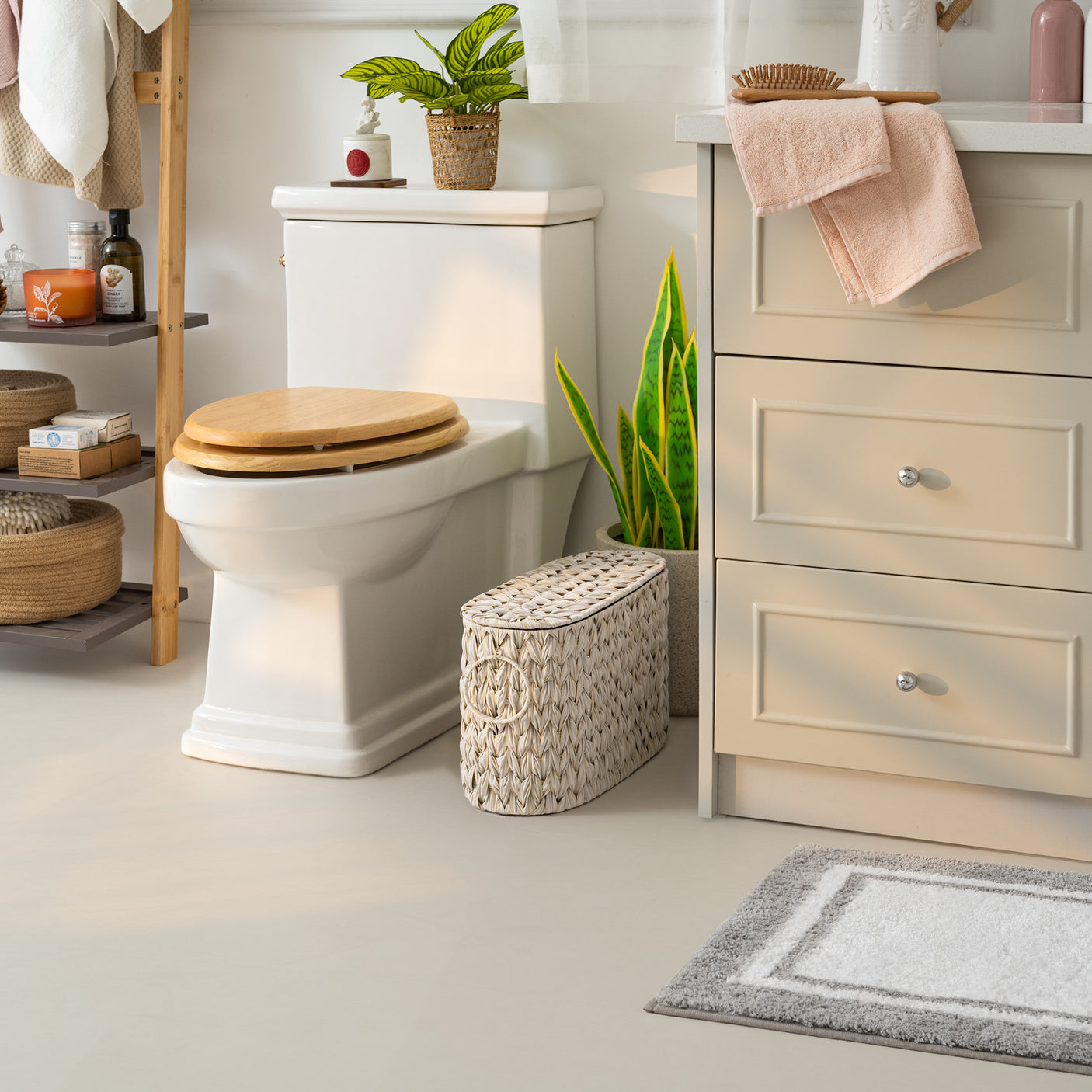 Toilet Paper Storage Basket with Lid