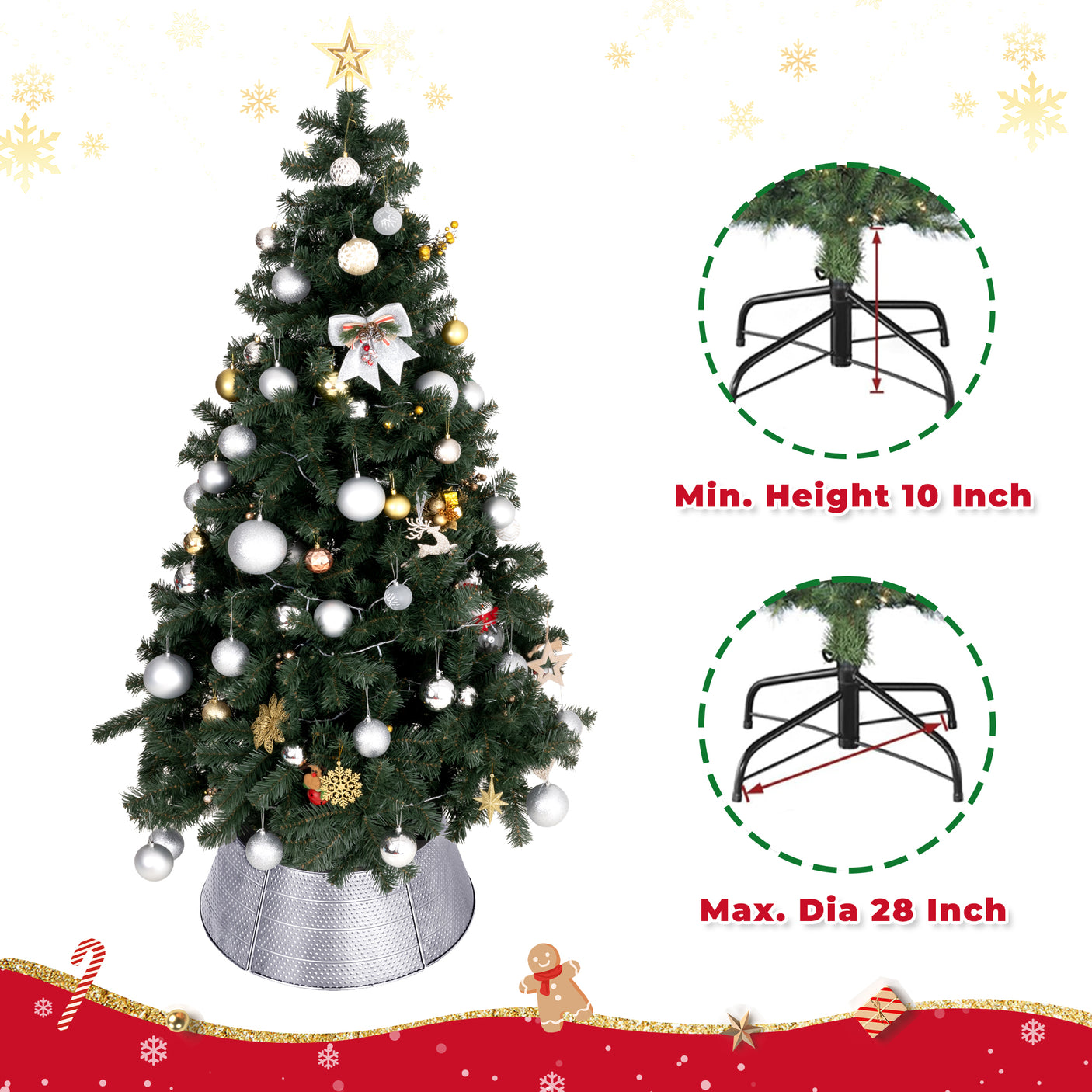 Christmas Metal Tree Collar