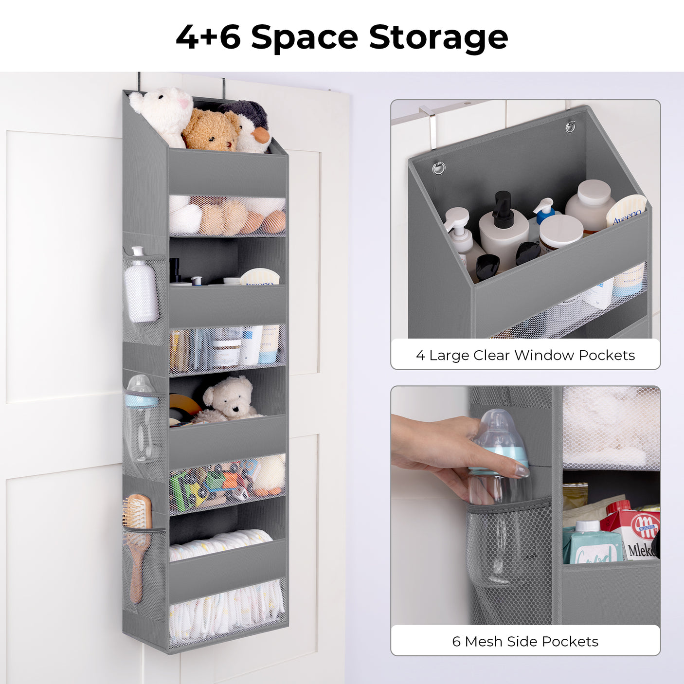 ๐4-Shelf Over Door Hanging Organizer