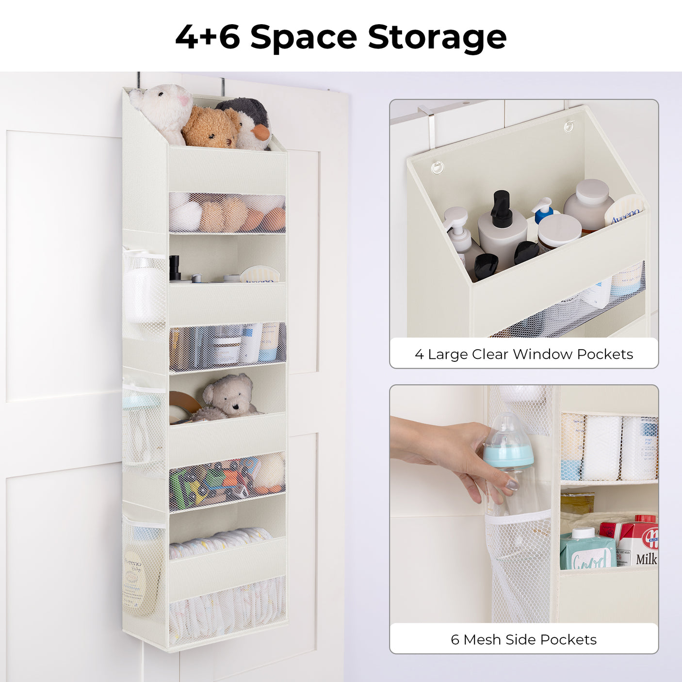 ๐4-Shelf Over Door Hanging Organizer