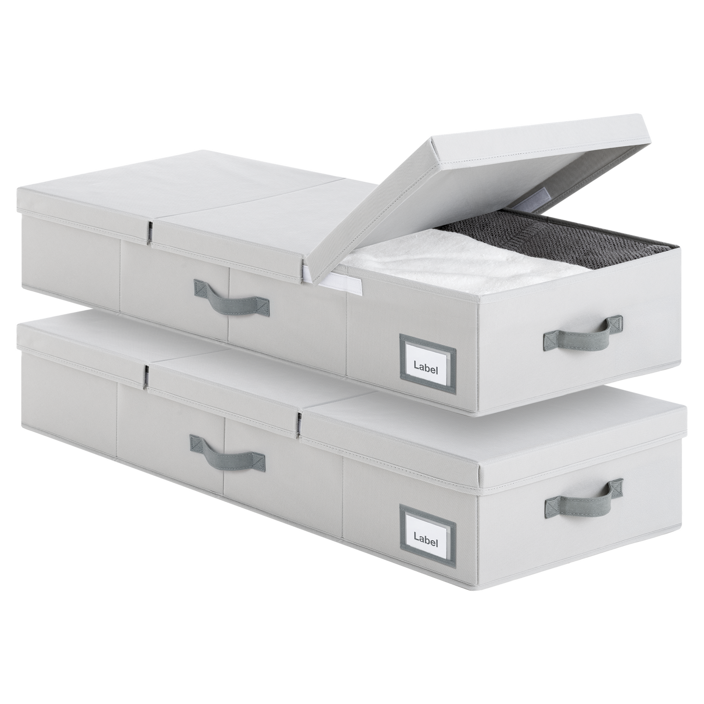 Underbed Organizer with Flid-Top Lid,2 Pack