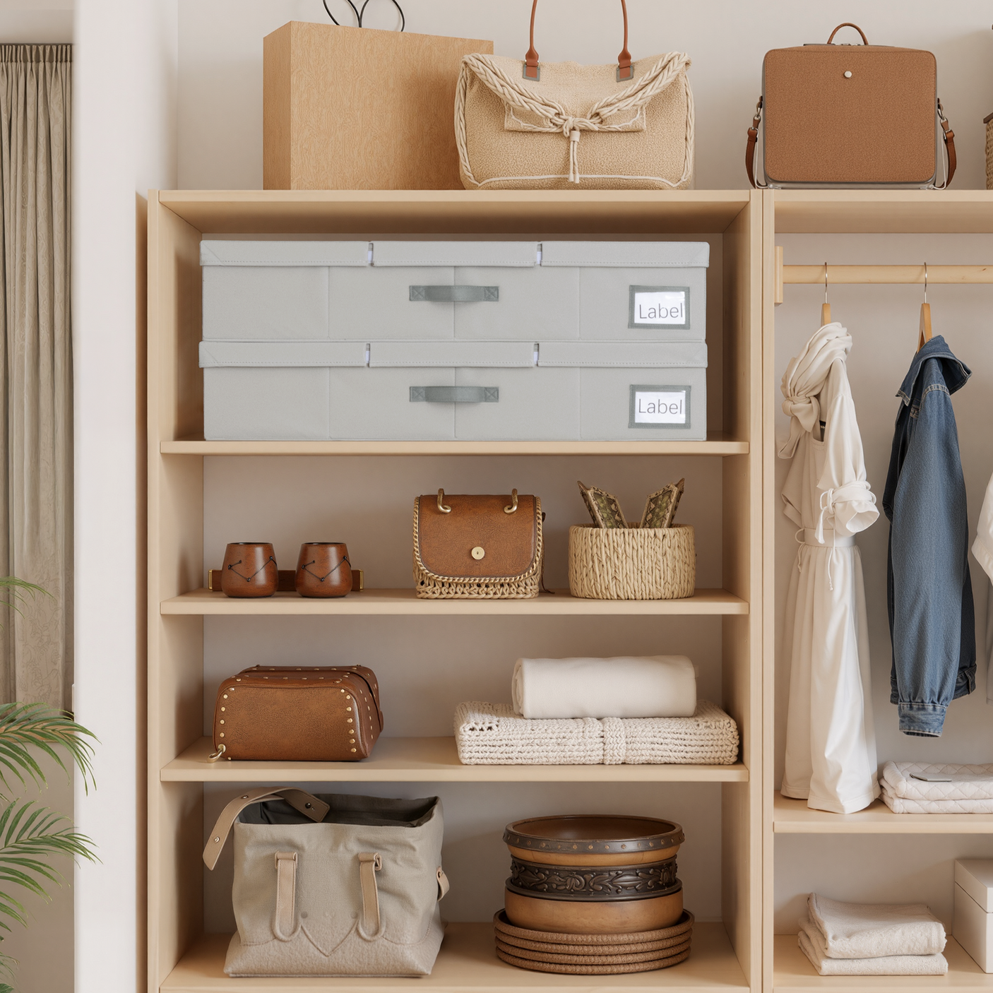 Underbed Organizer with Flid-Top Lid,2 Pack