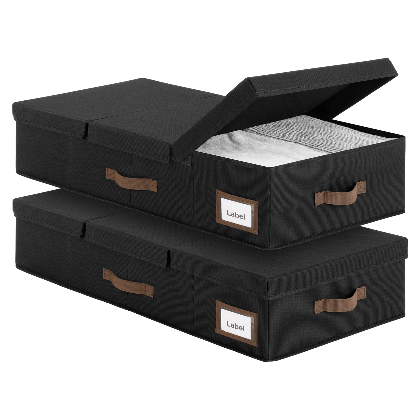 Underbed Organizer with Flid-Top Lid,2 Pack