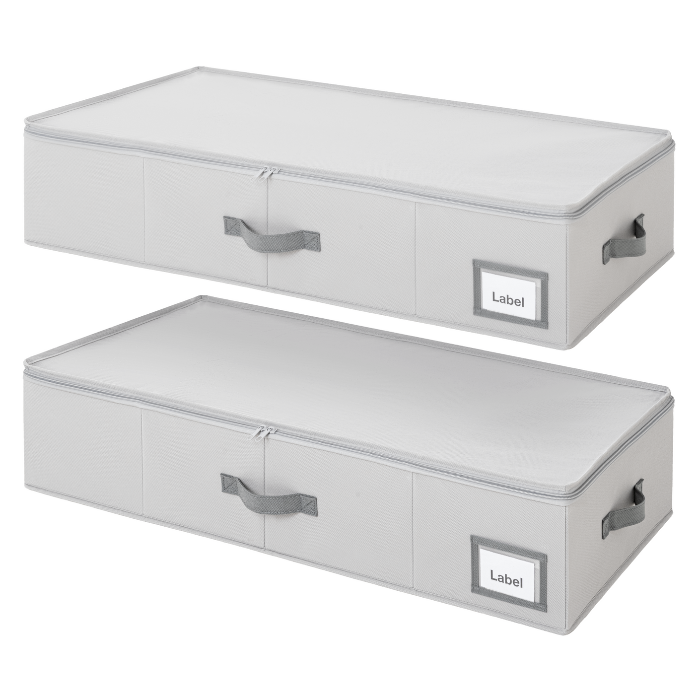 Underbed Organizer with Zipper Lid for Bedroom, 2 Pack