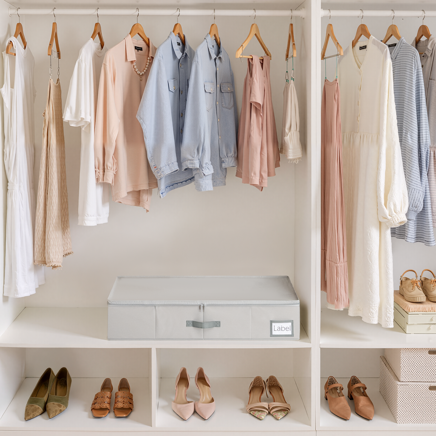 Underbed Organizer with Zipper Lid for Bedroom, 2 Pack