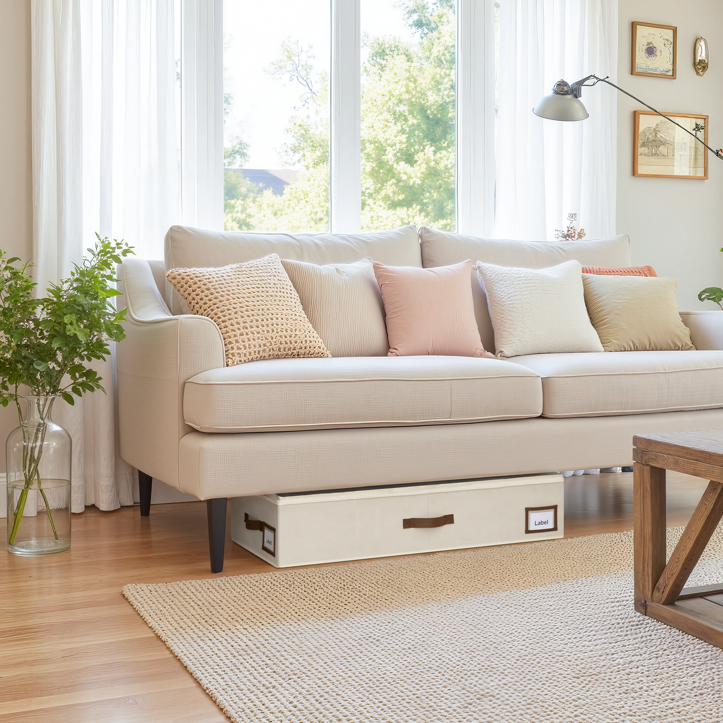 Underbed Organizer with Zipper Lid for Bedroom, 2 Pack