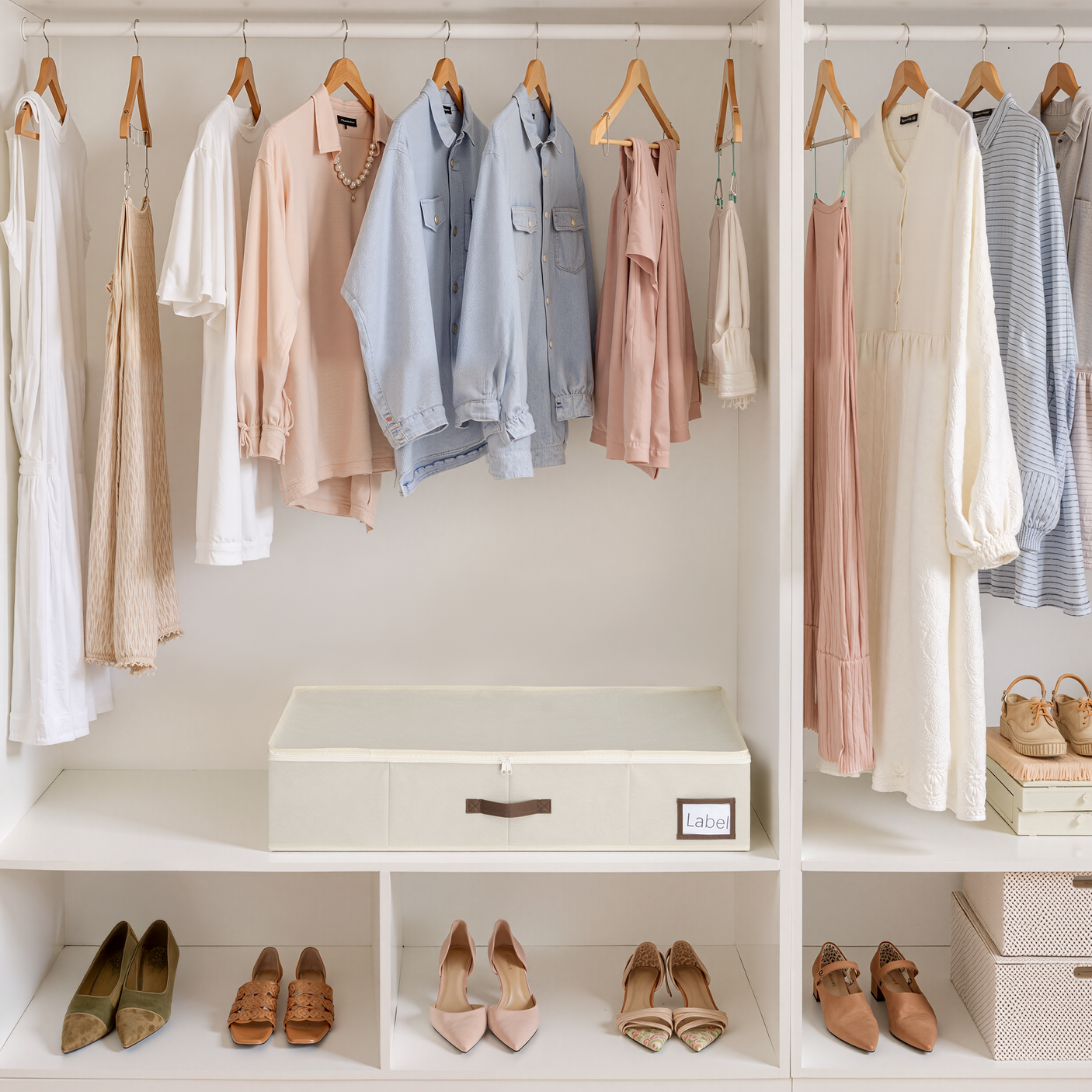 Underbed Organizer with Zipper Lid for Bedroom, 2 Pack