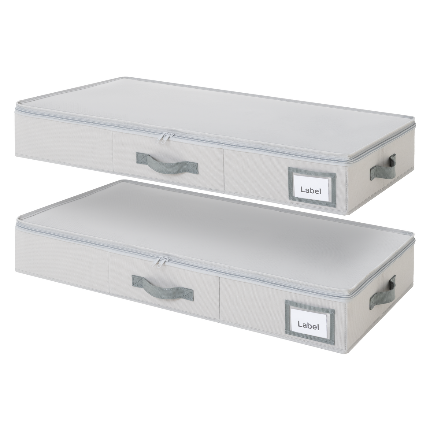 Underbed Organizer with Zipper Lid for Bedroom, 2 Pack