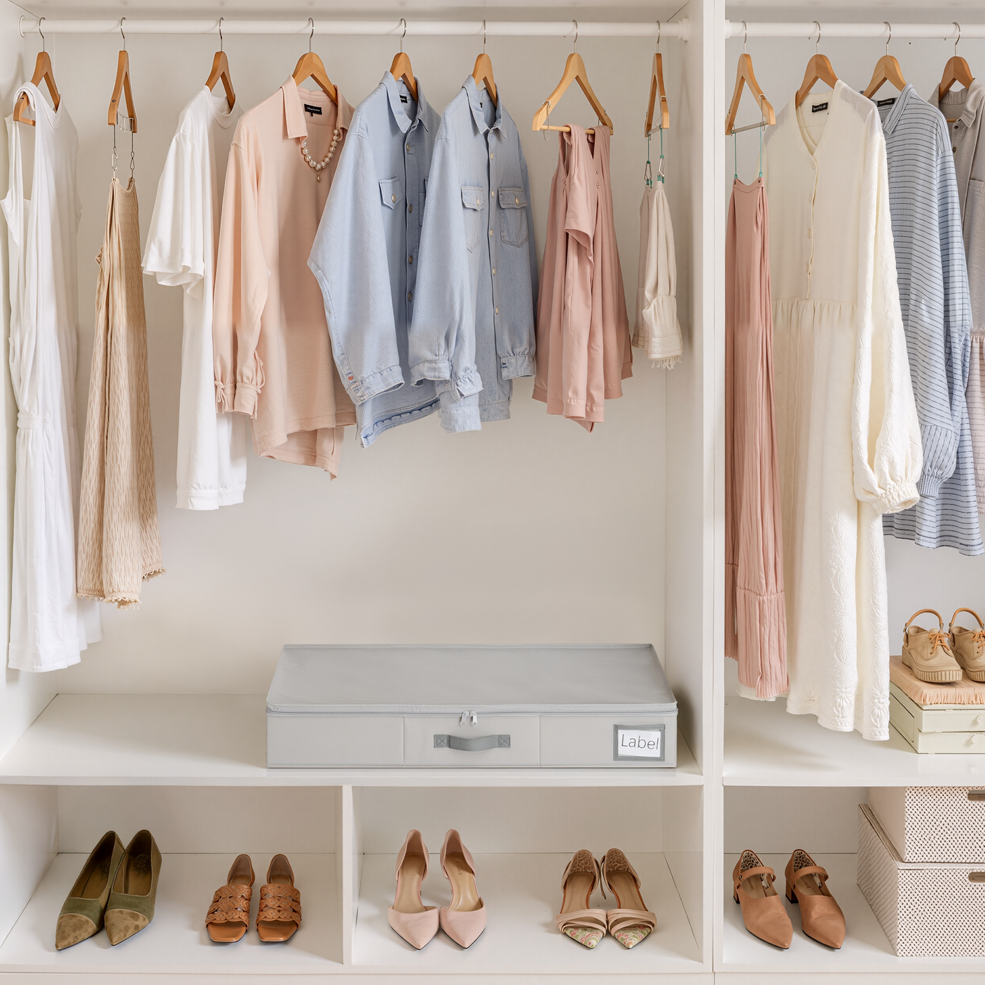 Underbed Organizer with Zipper Lid for Bedroom, 2 Pack