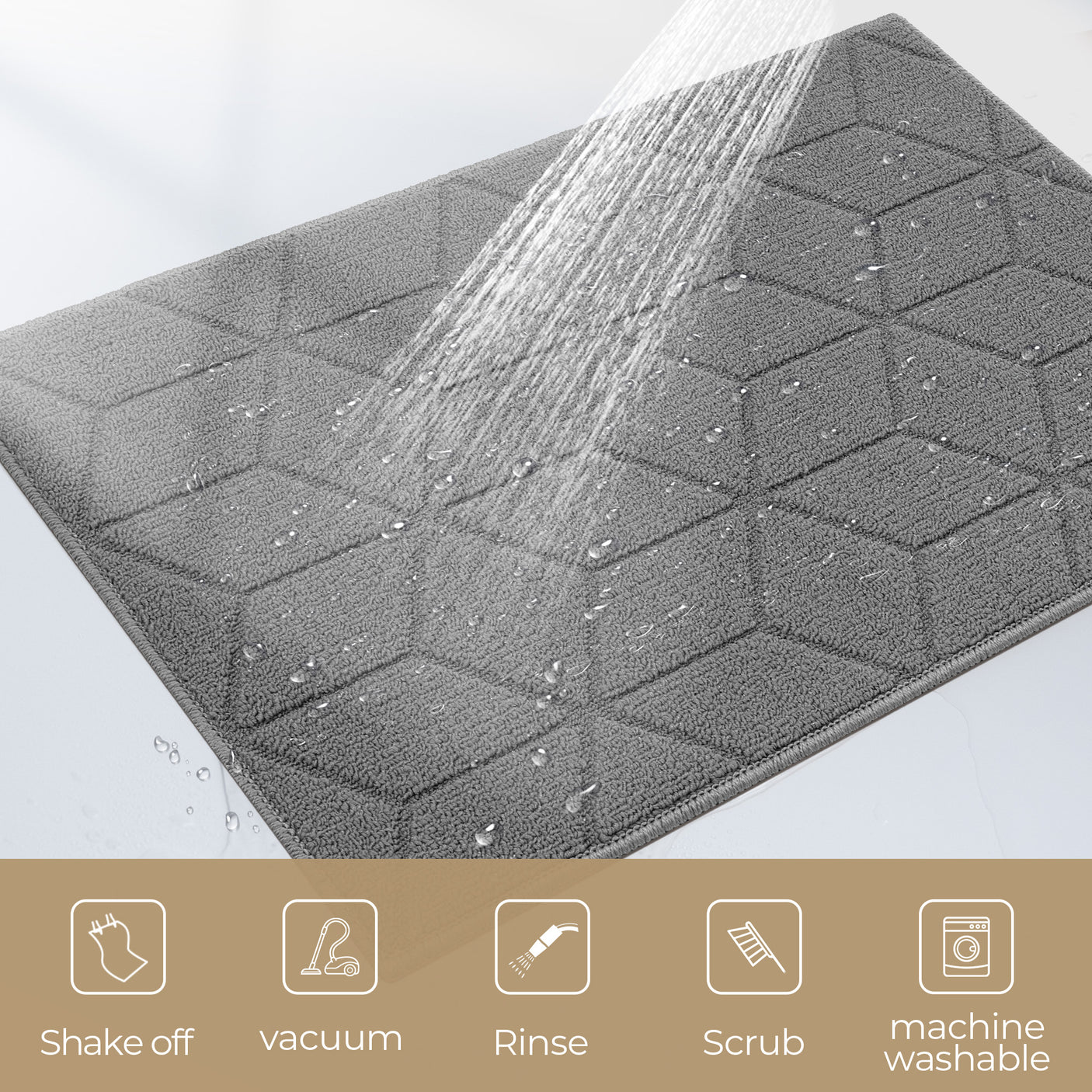 Grany's Grey Series - Grey Indoor Doormat for 4 Size