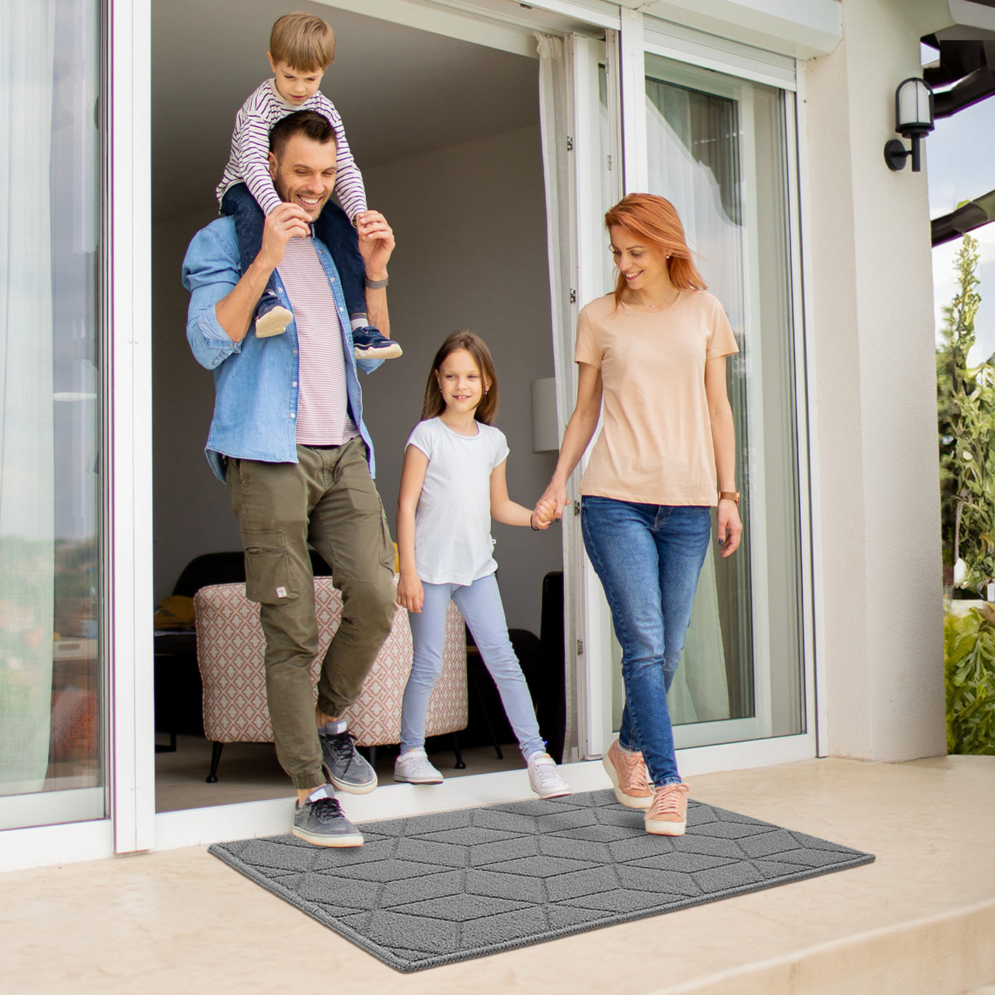 Grany's Grey Series - Grey Indoor Doormat for 4 Size