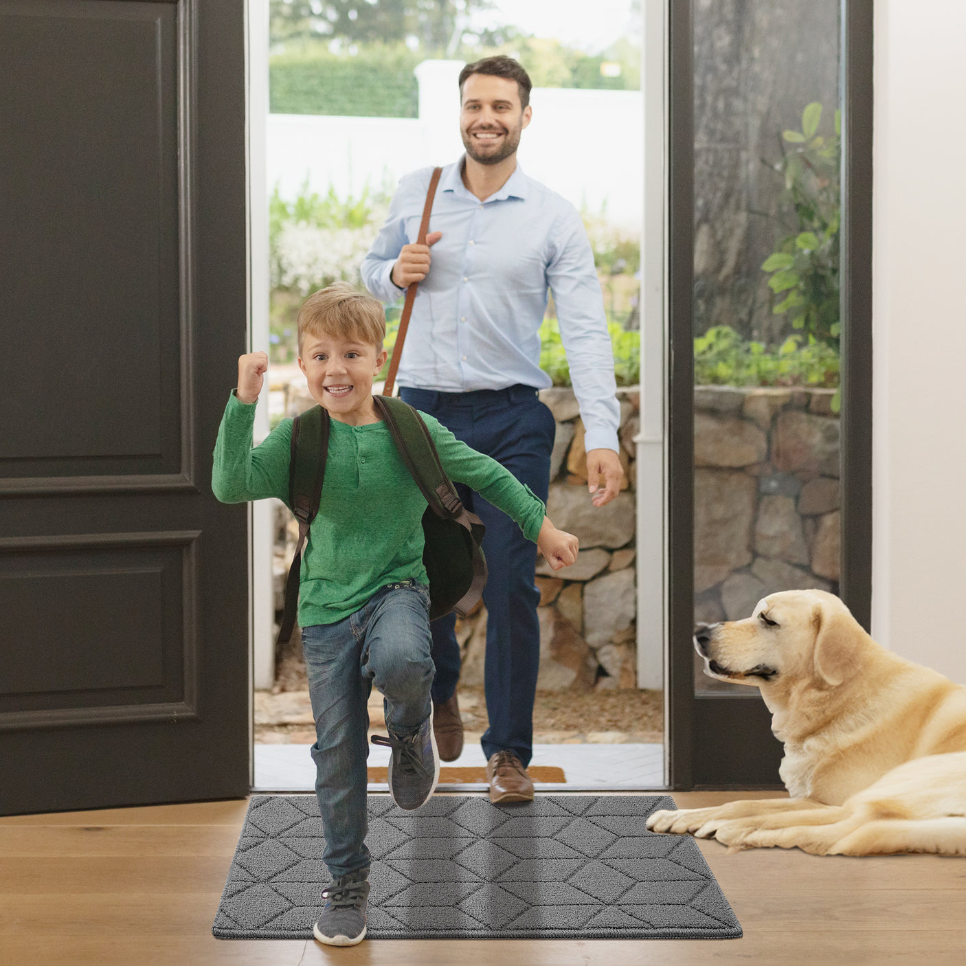 Grany's Grey Series - Grey Indoor Doormat for 4 Size