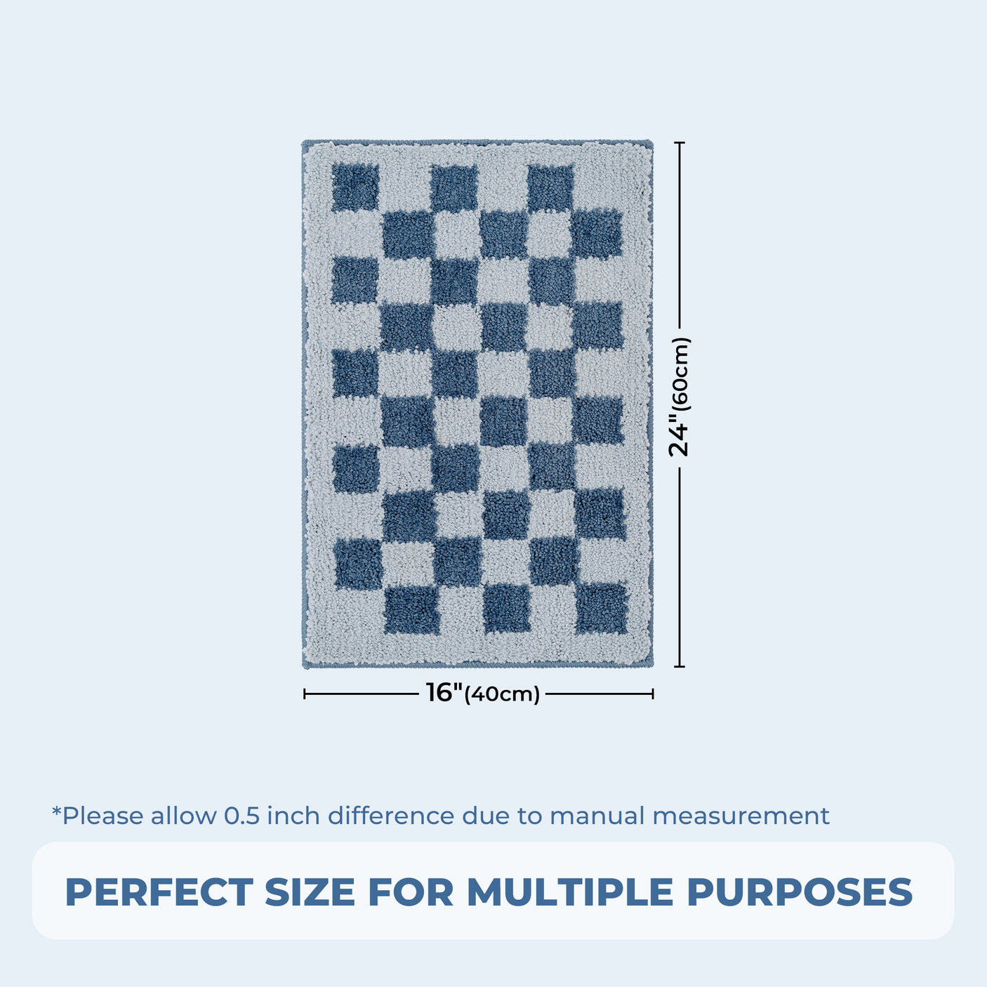 Checkered Bathroom Rugs