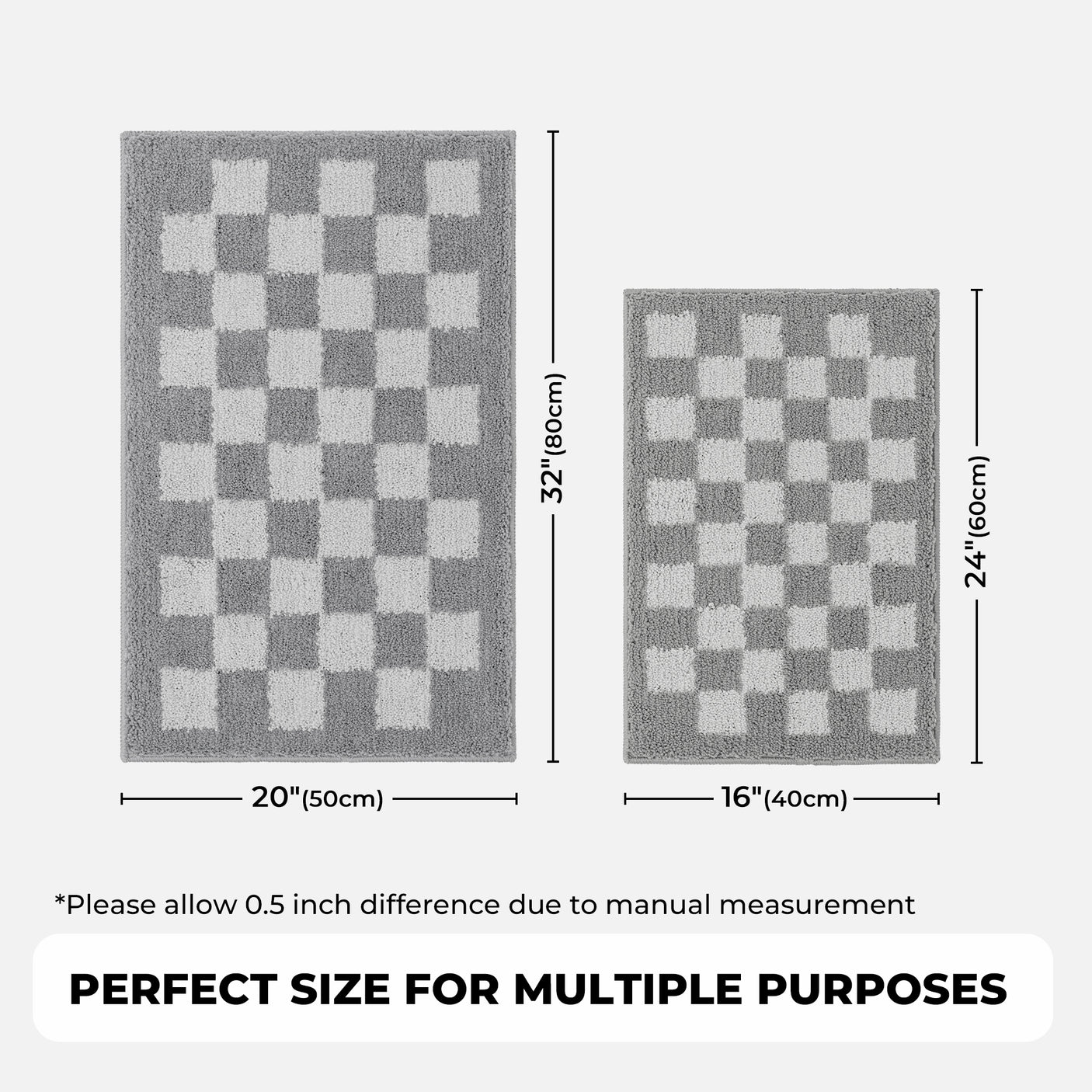 Checkered Bathroom Rugs