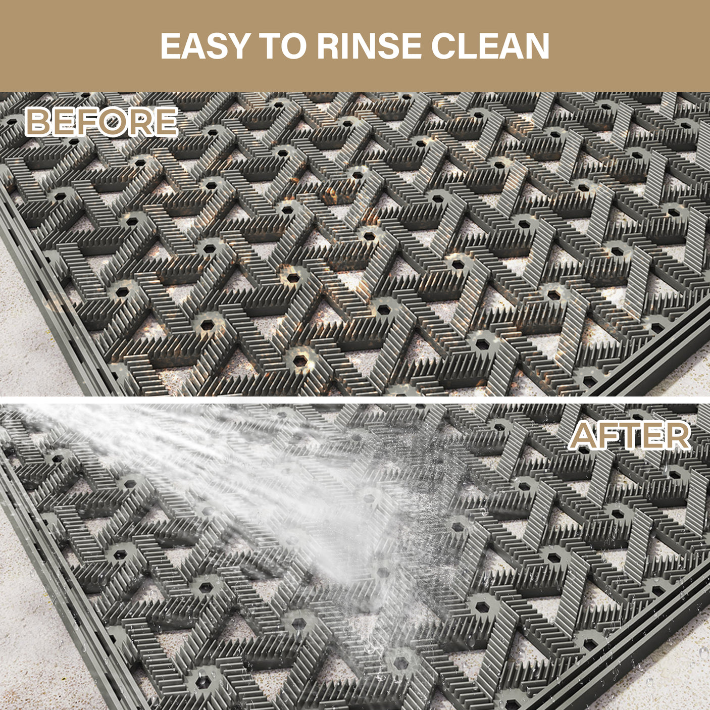 TPE Front Door Mat, Anti Fatigue Rubber Mat