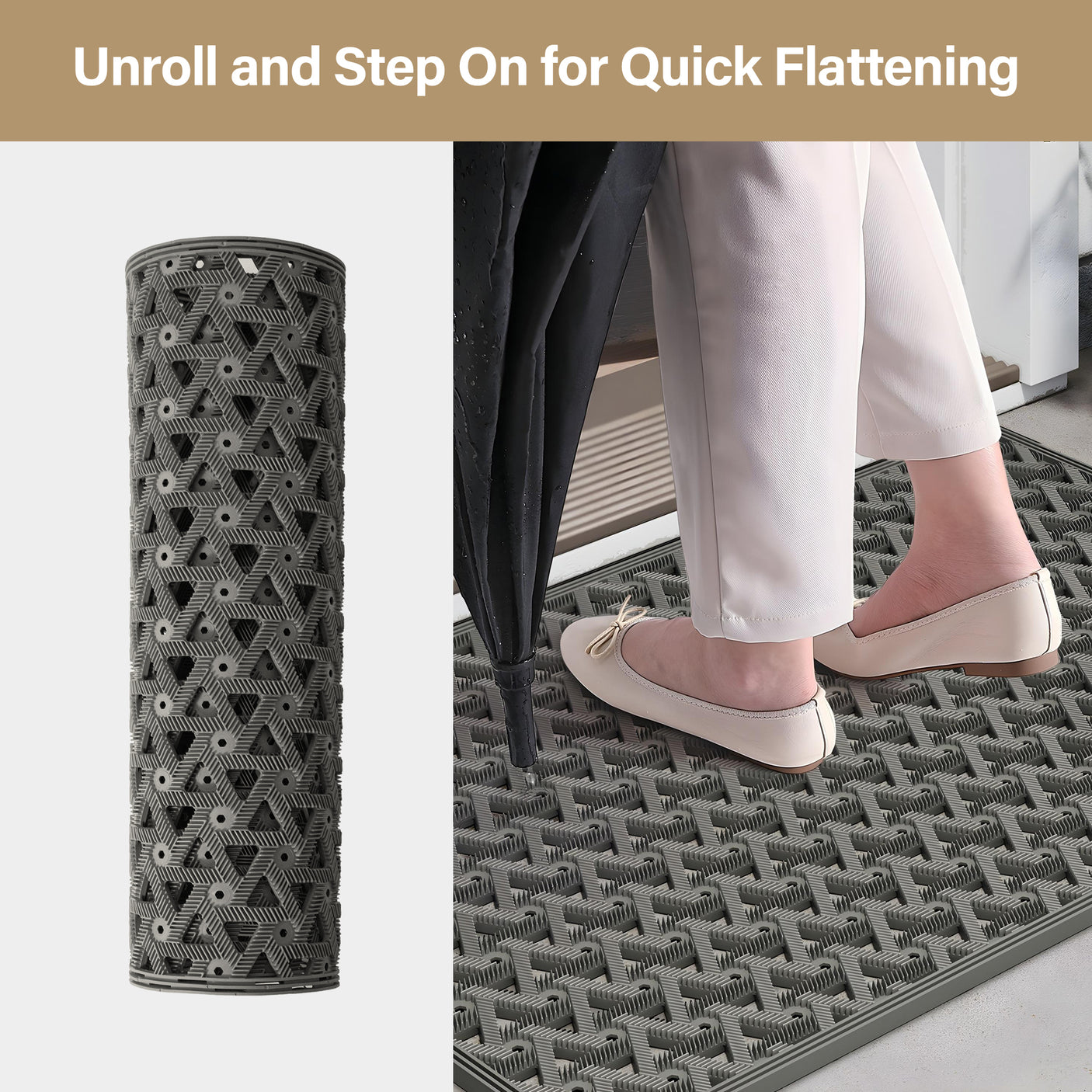 TPE Front Door Mat, Anti Fatigue Rubber Mat