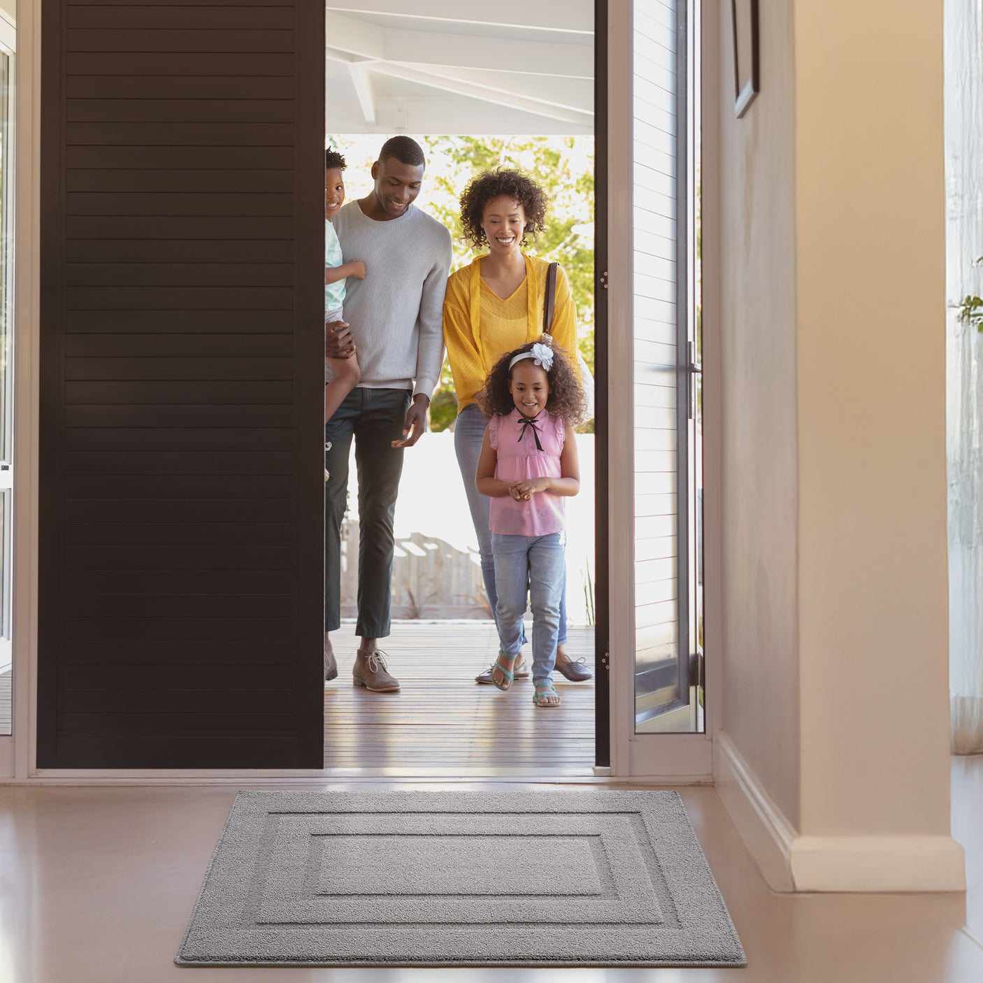 Soild Front Door Mat, 20 x 30/ 24 x 36 inches for Two Color