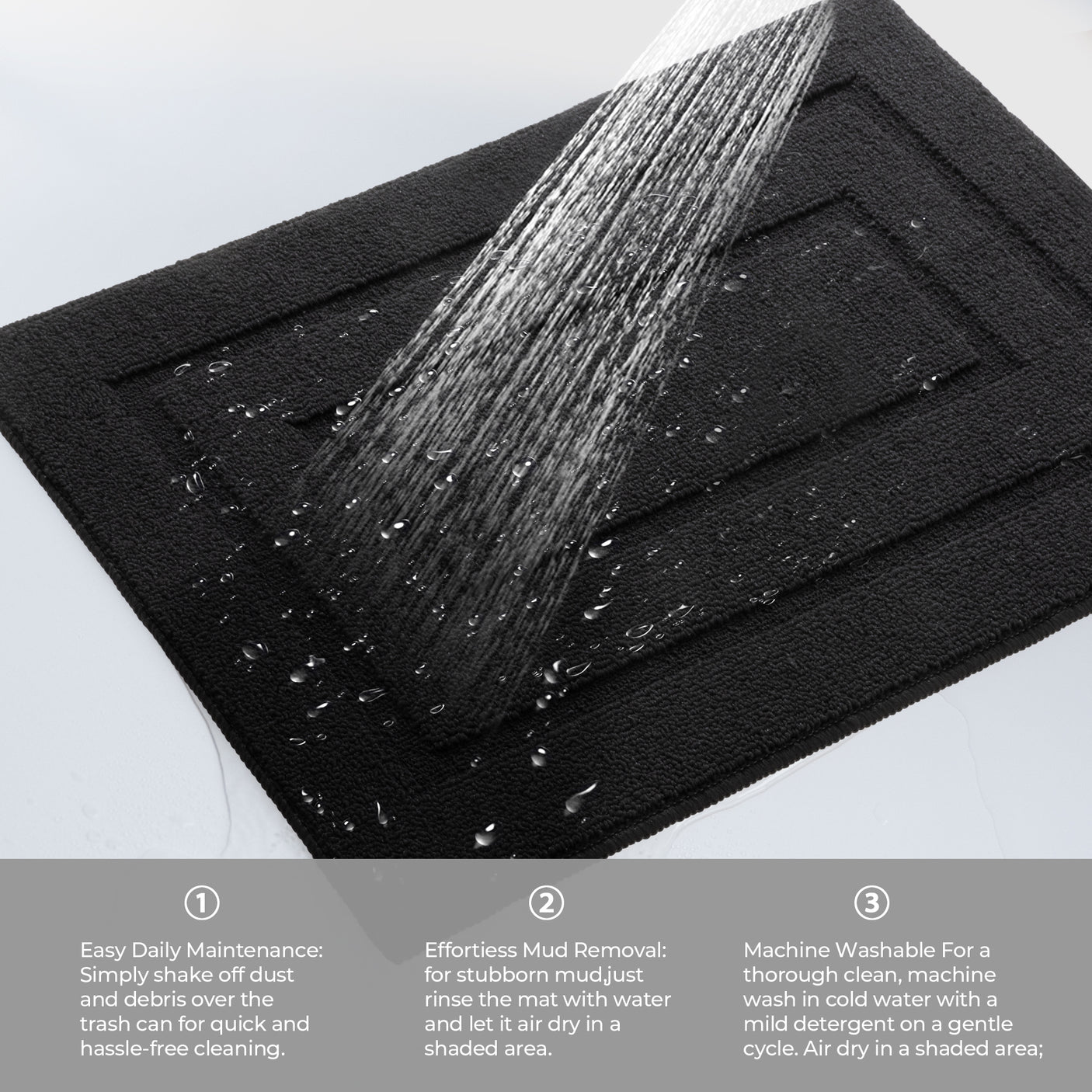 Soild Front Door Mat, 20 x 30/ 24 x 36 inches for Two Color