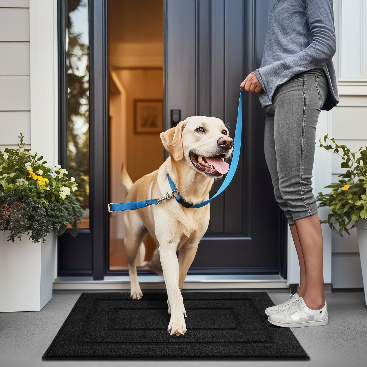 Soild Front Door Mat, 20 x 30/ 24 x 36 inches for Two Color