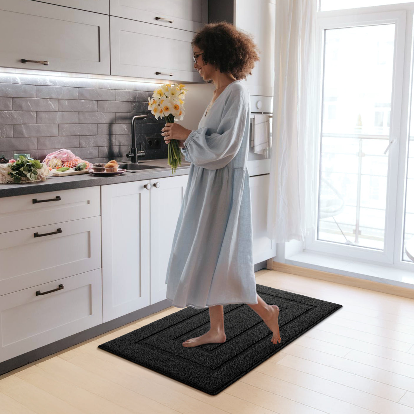 Kitchen Mats for Floor, 2 Color for 2 Sizes, 20" x 32", 20" x 47"