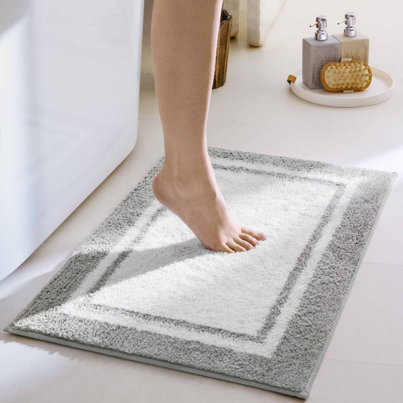 Microfiber Bath Mats - 3 color for 2 sizes