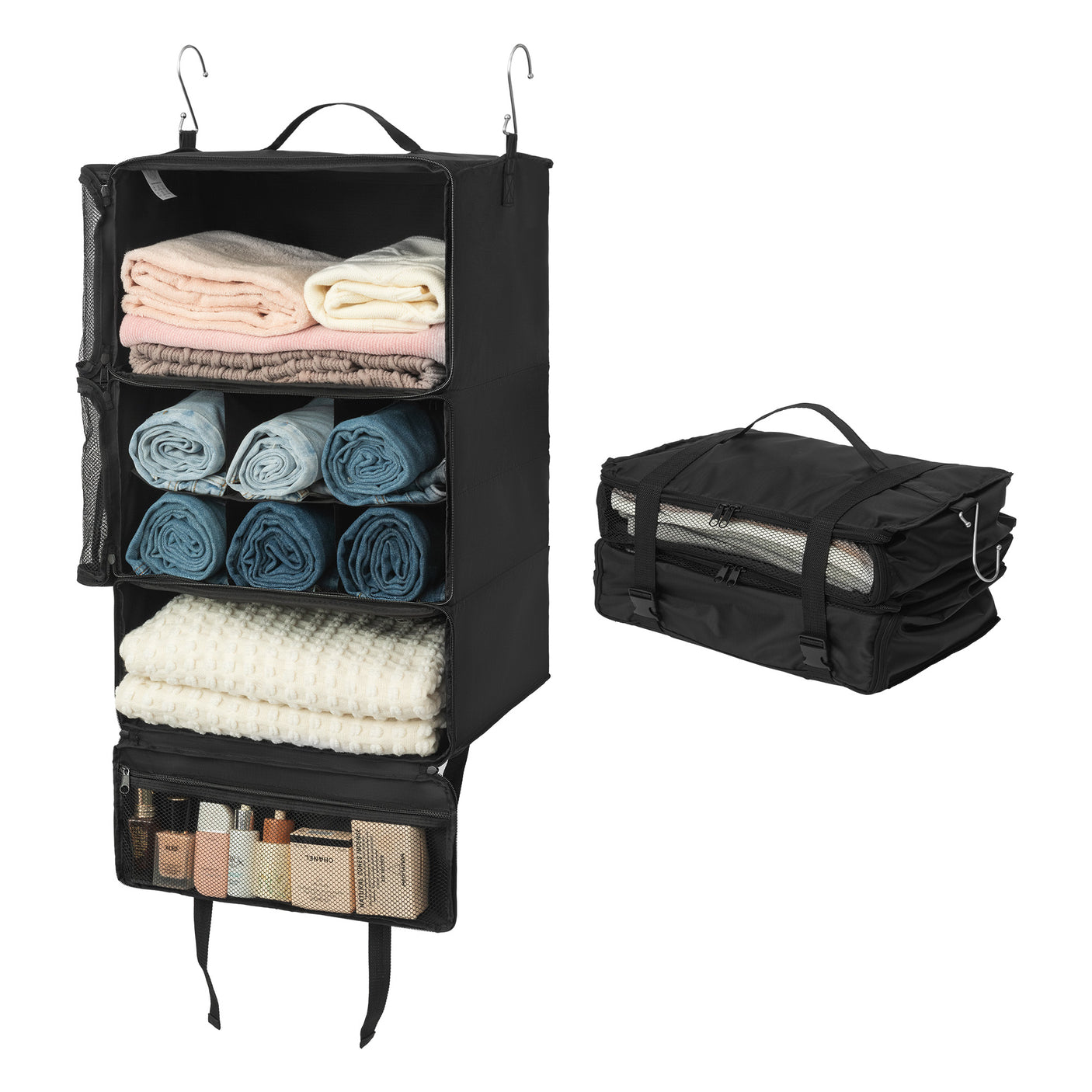Granny’s Black Series - 3-Shelf Portable Hanging Packing Organizer