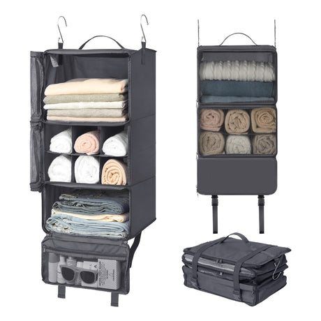 Granny‘s Grey Series - 3-Shelf Portable Hanging Packing Organizer
