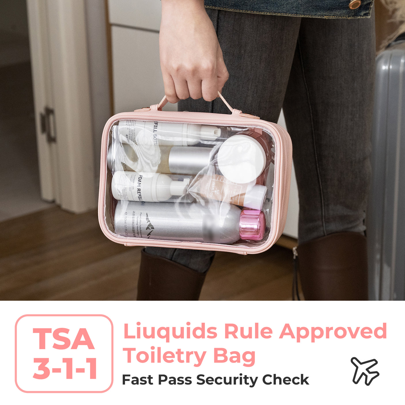 TSA-approved Clear Toiletry Bag