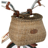 GRANNY SAYS Bike Basket, Front Wicker Handlebar Basket with Cup Holder for Adults Commuting & Errands, Dark Brown