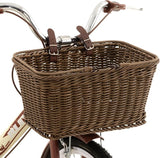 Wicker Basket for Bike, Brown