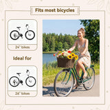 Wicker Basket for Bike, Brown