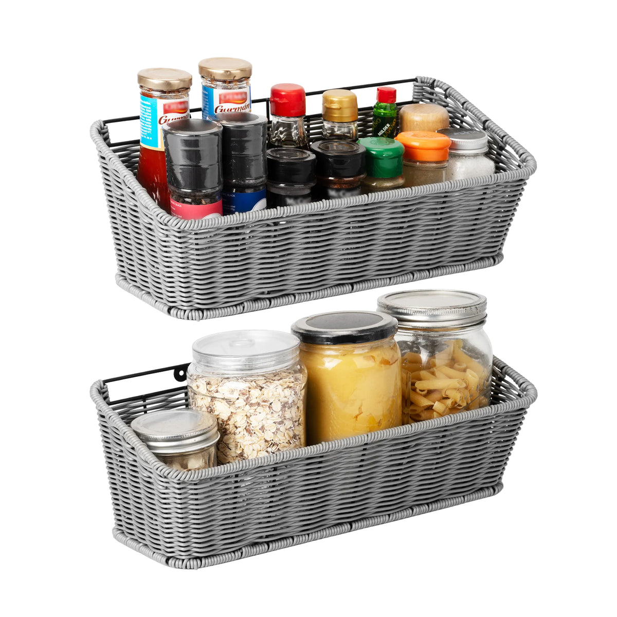 2-Pack Wicker Hanging Basket