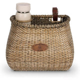 GRANNY SAYS Bike Basket, Front Wicker Handlebar Basket with Cup Holder for Adults Commuting & Errands, Dark Brown