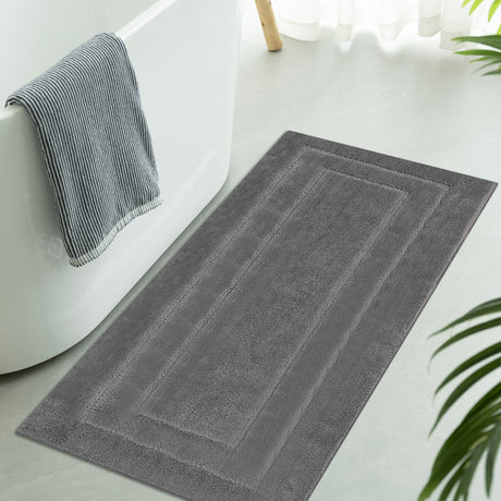 0.8" Thick Grey Microfiber Rug Mat