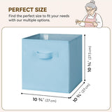 GRANNY SAYS Set of 6 Cube Storage Bins, 11 Inch Foldable Fabric Baskets, Coastal Blue Gradient for Closet