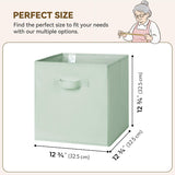 GRANNY SAYS 6 Icy Pastel Colors Cube Storage Bins, 11 Inch Foldable Fabric Organizer Baskets with Dual Handles, 6 Pack
