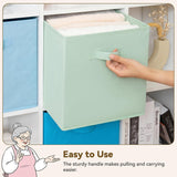GRANNY SAYS 6 Icy Pastel Colors Cube Storage Bins, 11 Inch Foldable Fabric Organizer Baskets with Dual Handles, 6 Pack