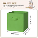 GRANNY SAYS Set of 6 Cube Storage Bins, 11 Inch Foldable Fabric Baskets, Forest Green Gradient for Closet & Kitchen Organizing