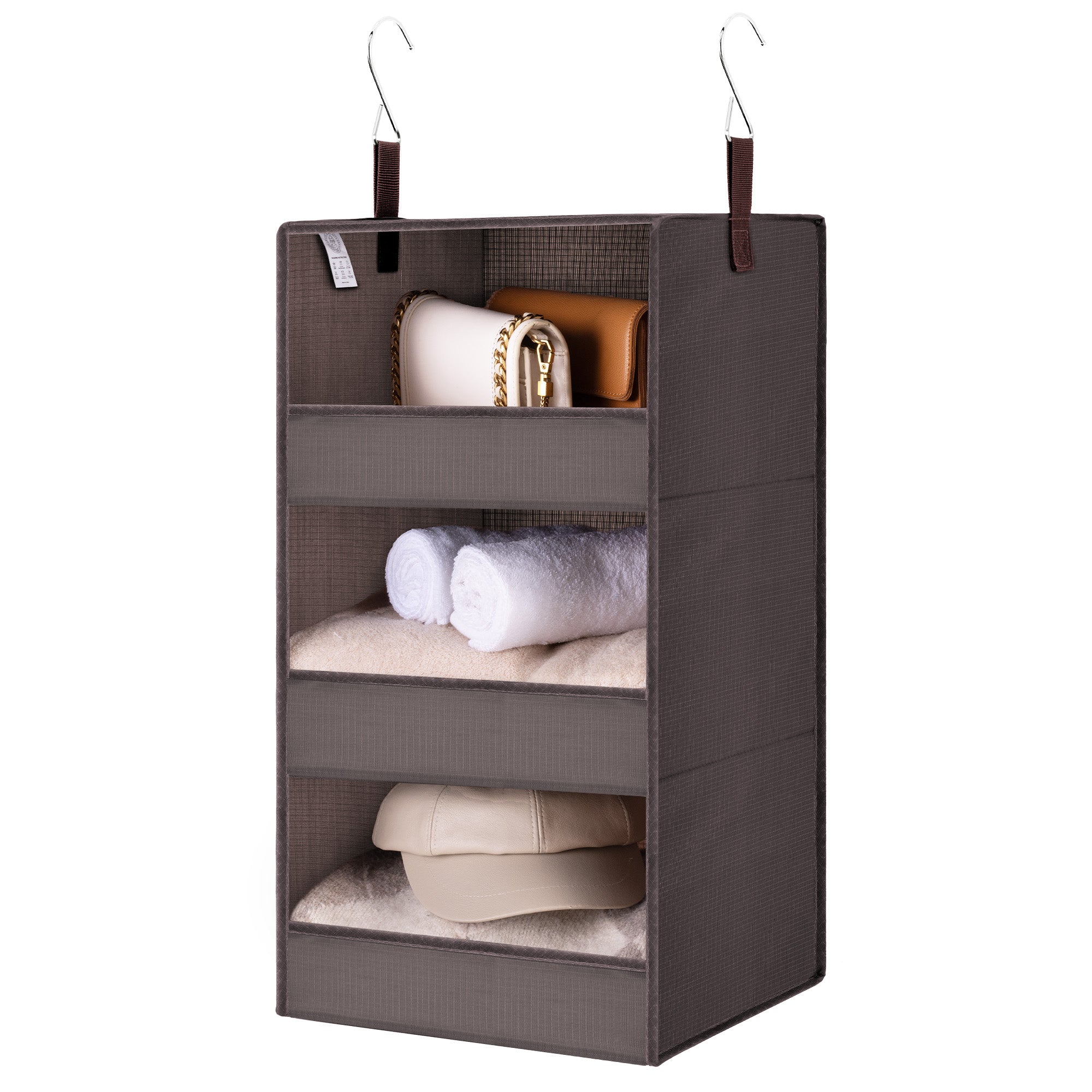 3-Shelf Collapsible Hanging Closet Organizer