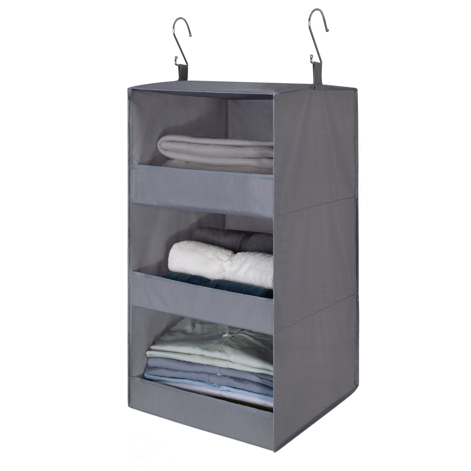 3-Shelf Collapsible Hanging Closet Organizer