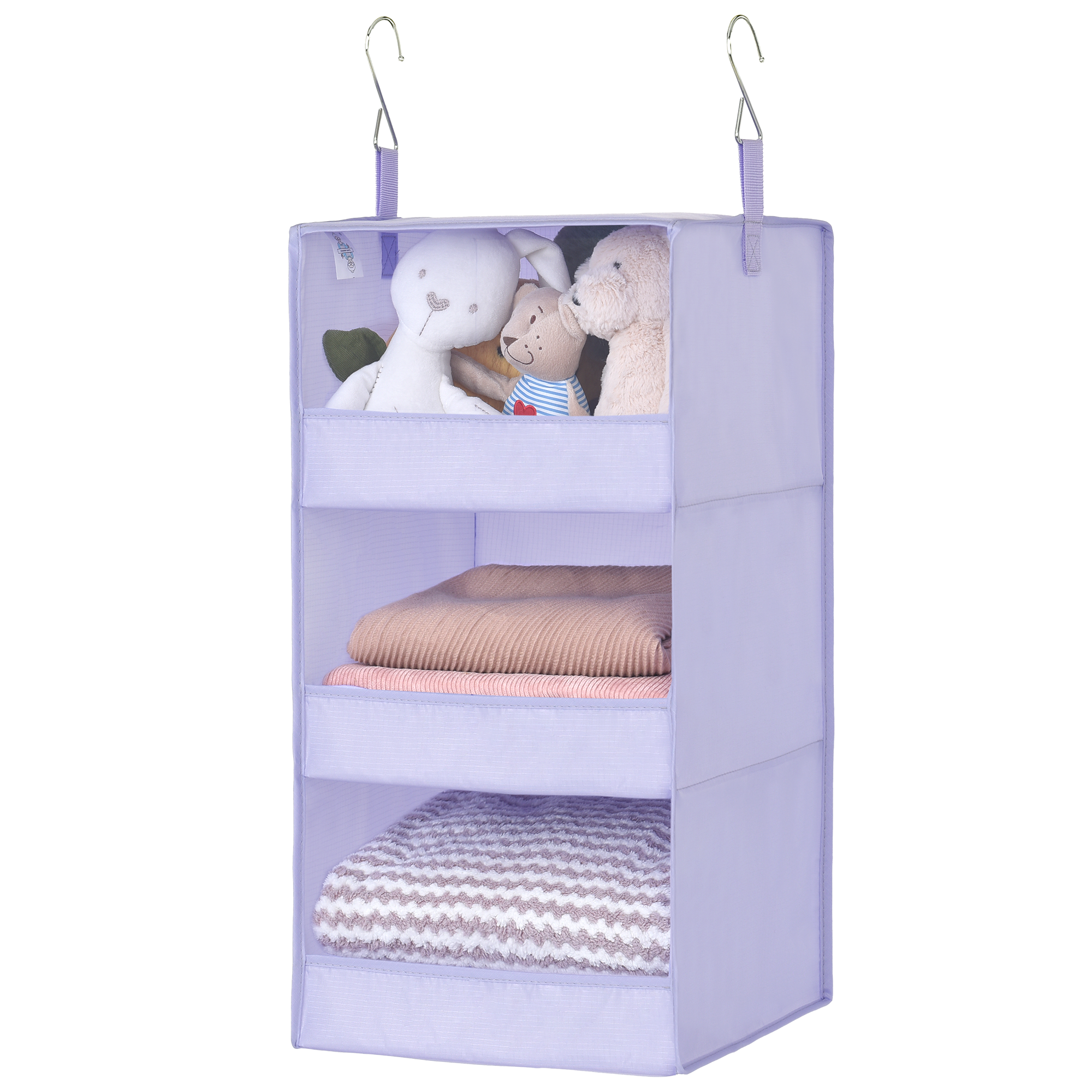 3-Shelf Collapsible Hanging Closet Organizer